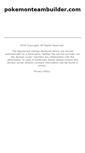 Mobile Screenshot of pokemonteambuilder.com