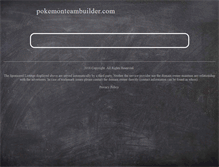 Tablet Screenshot of pokemonteambuilder.com